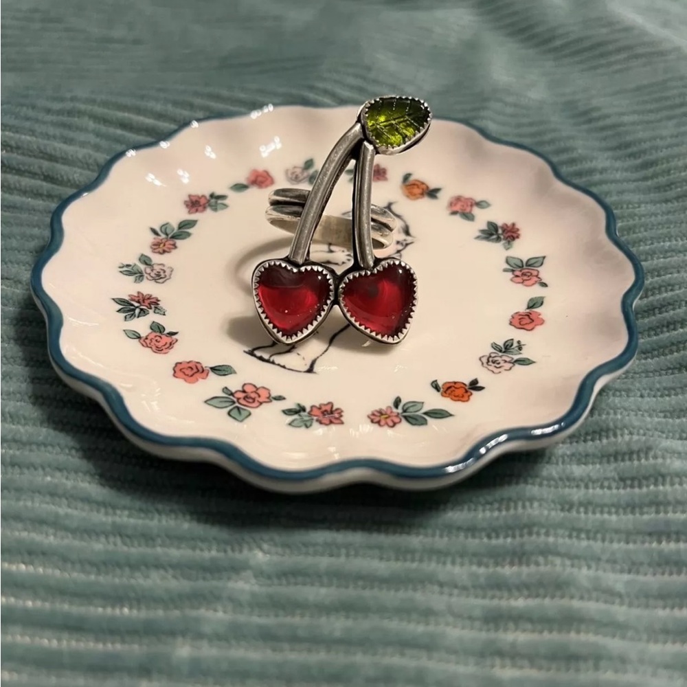Sterling Silver Cherry Ring Size 9